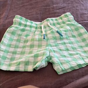 Green and White Checkered Shorts
